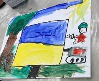 Trabalho artístico da criança