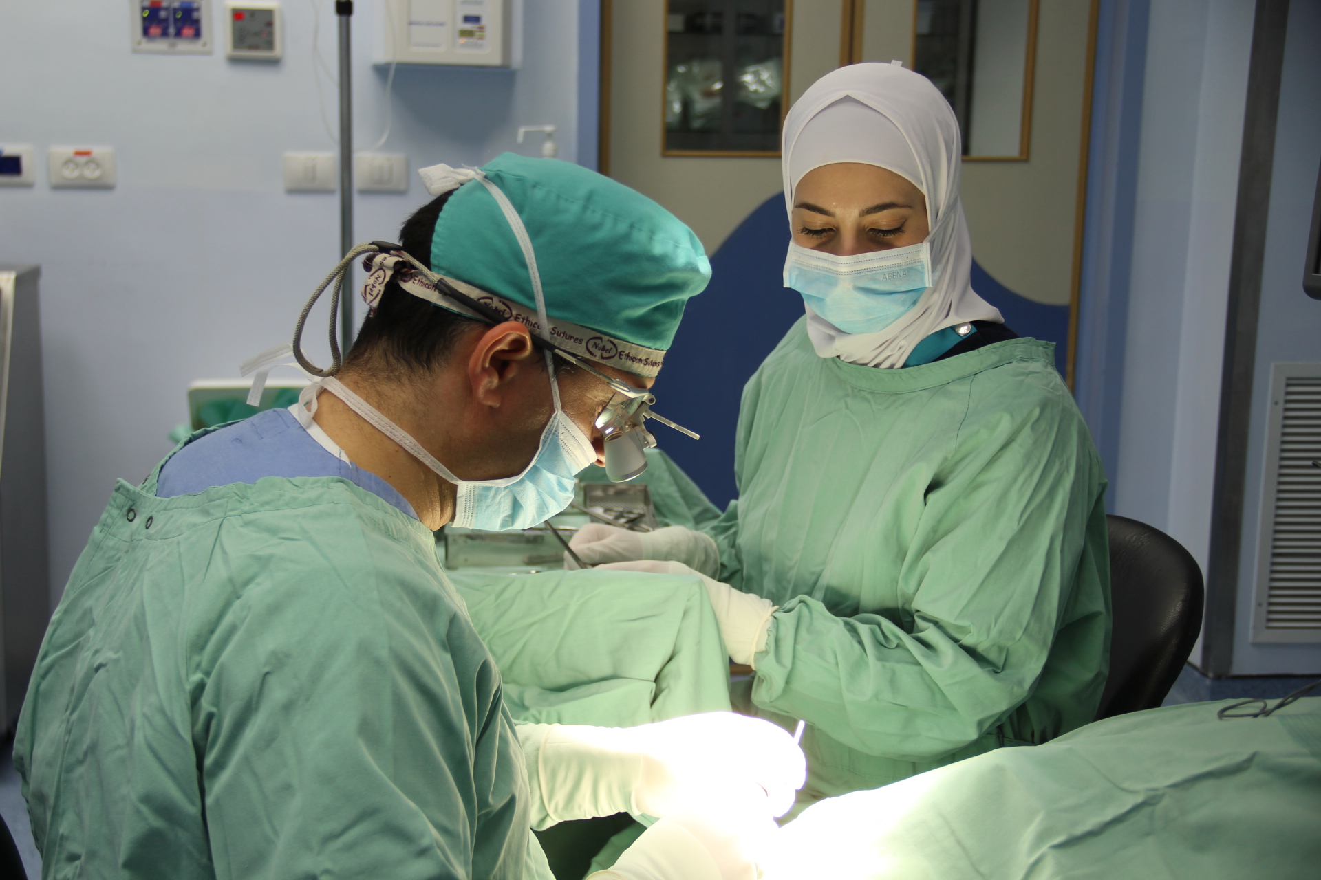 Doctors conducting eye surgeries