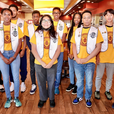 Leo club members, including Anaya and Brandon Willabus, lead community service to continue the Lions legacy.