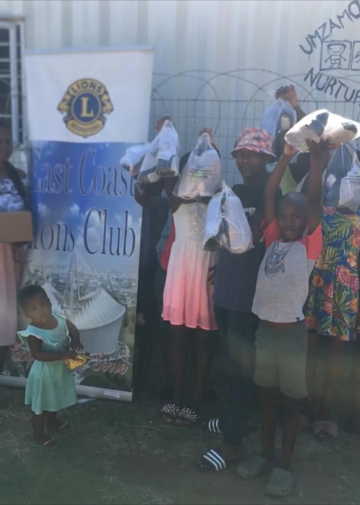 Lions distributed foods to at least 100,000 families