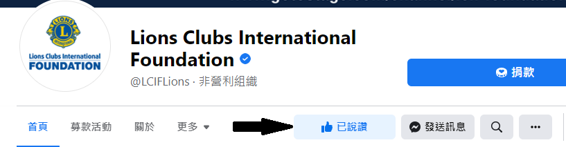 此圖像顯示在臉書中的何處點讚頁面。